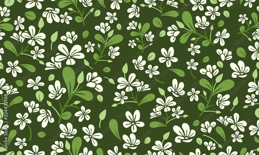 Unique spring floral pattern background, with cute of leaf and floral concept. Unique spring floral pattern background, with cute of leaf and floral concept.