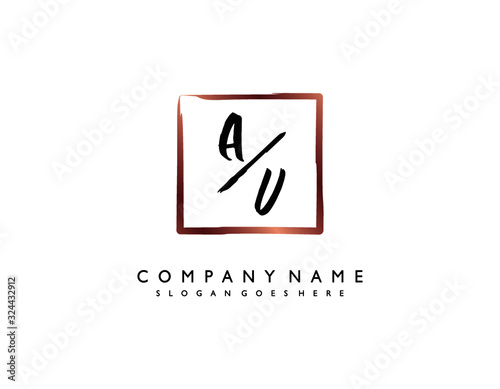 letter AV minimalist feminine handwriting logo. vector design of wedding invitation badges, fashion, beauty,