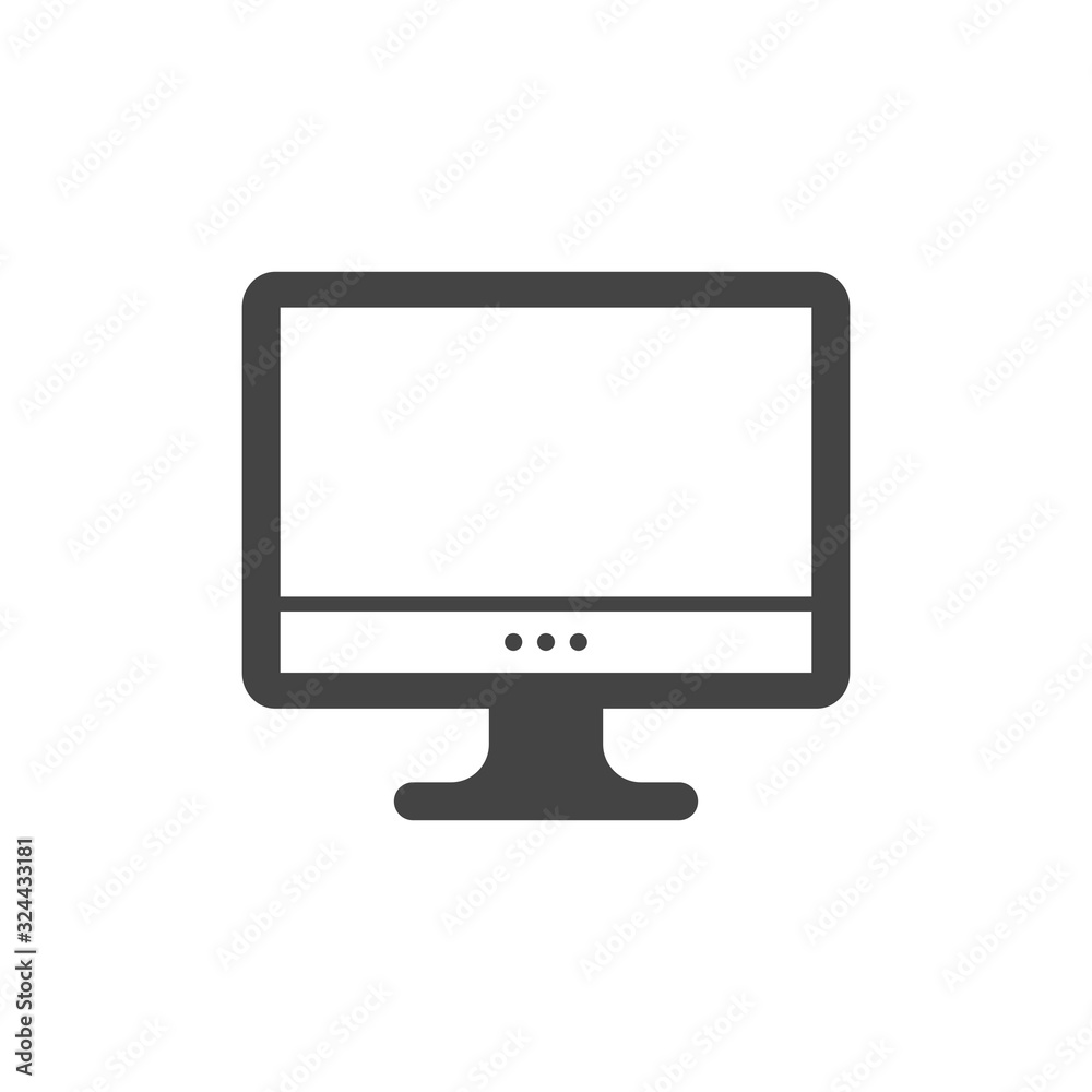 Computer monitor screen flat icon Computer monitor screen flat icon