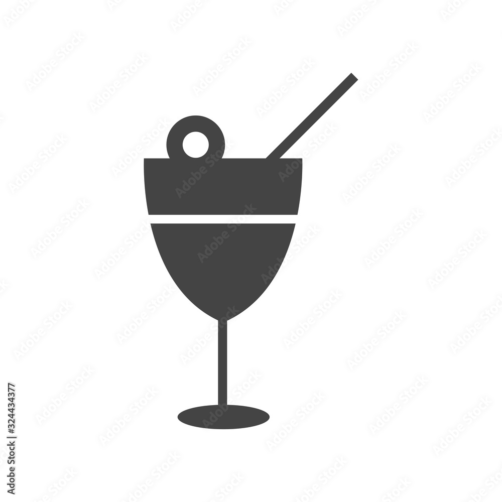 Wine glass with wine for tasting flat vector icon Wine glass with wine for tasting flat vector icon