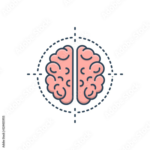 Color illustration icon for neurosurgery 