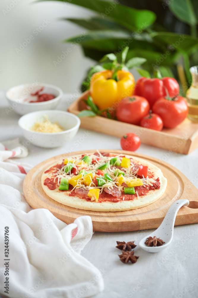 Fototapeta Pizza Art. The process of making pizza