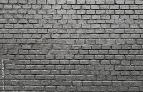 Black brick pattern texture wall. raw vintage clean background style.