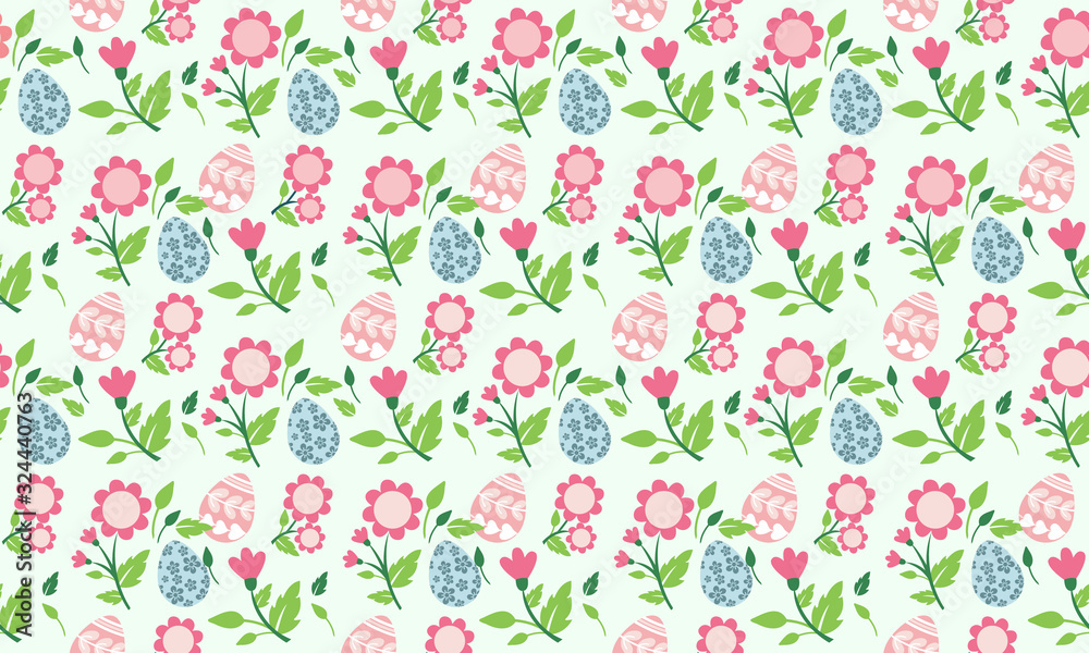 Easter egg pattern background, with egg and flower design. Easter egg pattern background, with egg and flower design.