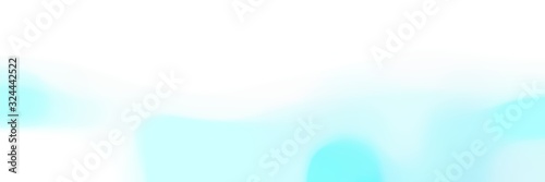 blurred bokeh horizontal background graphic with light cyan, mint cream and aqua marine colors and space for text