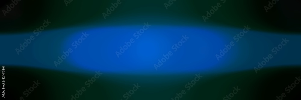 unfocused bokeh horizontal background with strong blue, midnight blue and black colors space for text or image