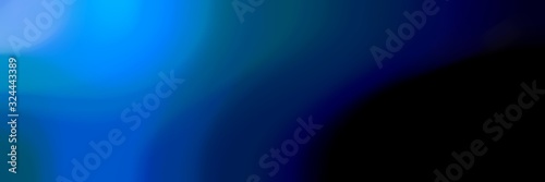 blurred horizontal background with very dark blue, dodger blue and strong blue colors and space for text