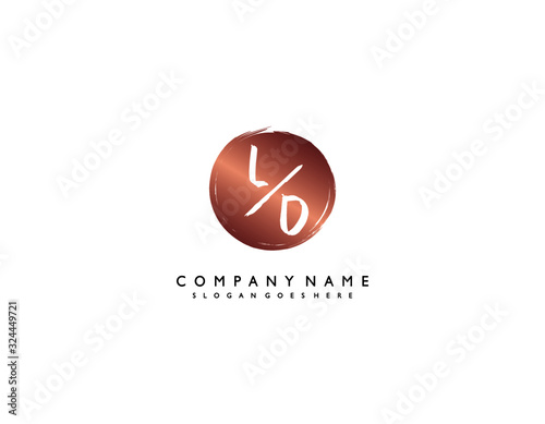 letter LD DL minimalist feminine handwriting logo. vector design of wedding invitation badges, fashion, beauty, photo