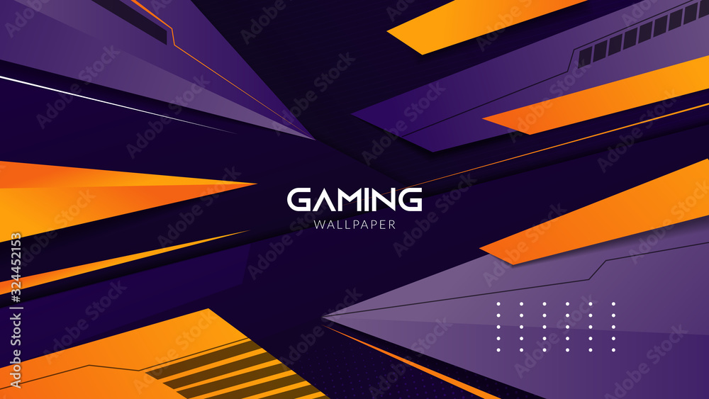 3d Modern Abstract Gaming Wallpaper Background 4k Stock Vector | Adobe Stock