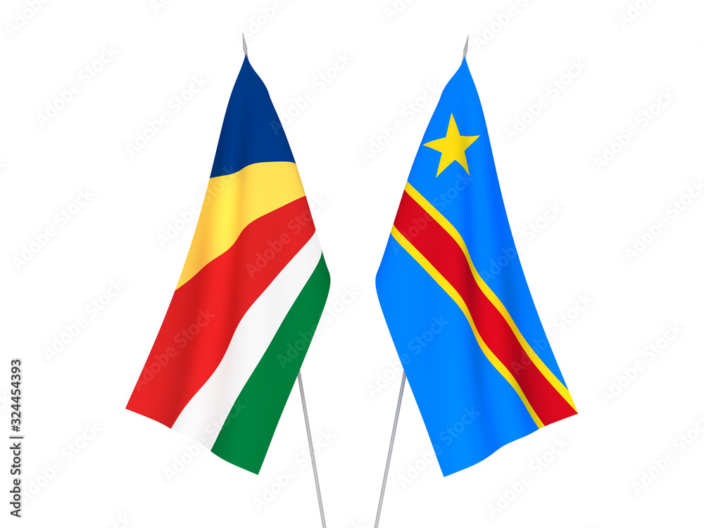 Seychelles and Democratic Republic of the Congo flags