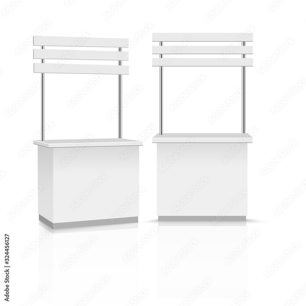 Blank promotion stands on white. Vector. Blank promotion stands on white. Vector.