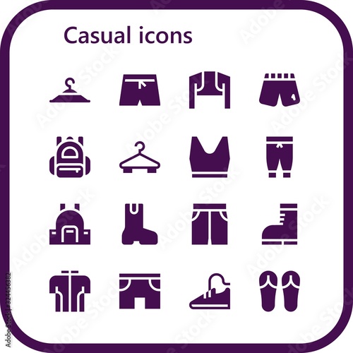 Modern Simple Set of casual Vector filled Icons