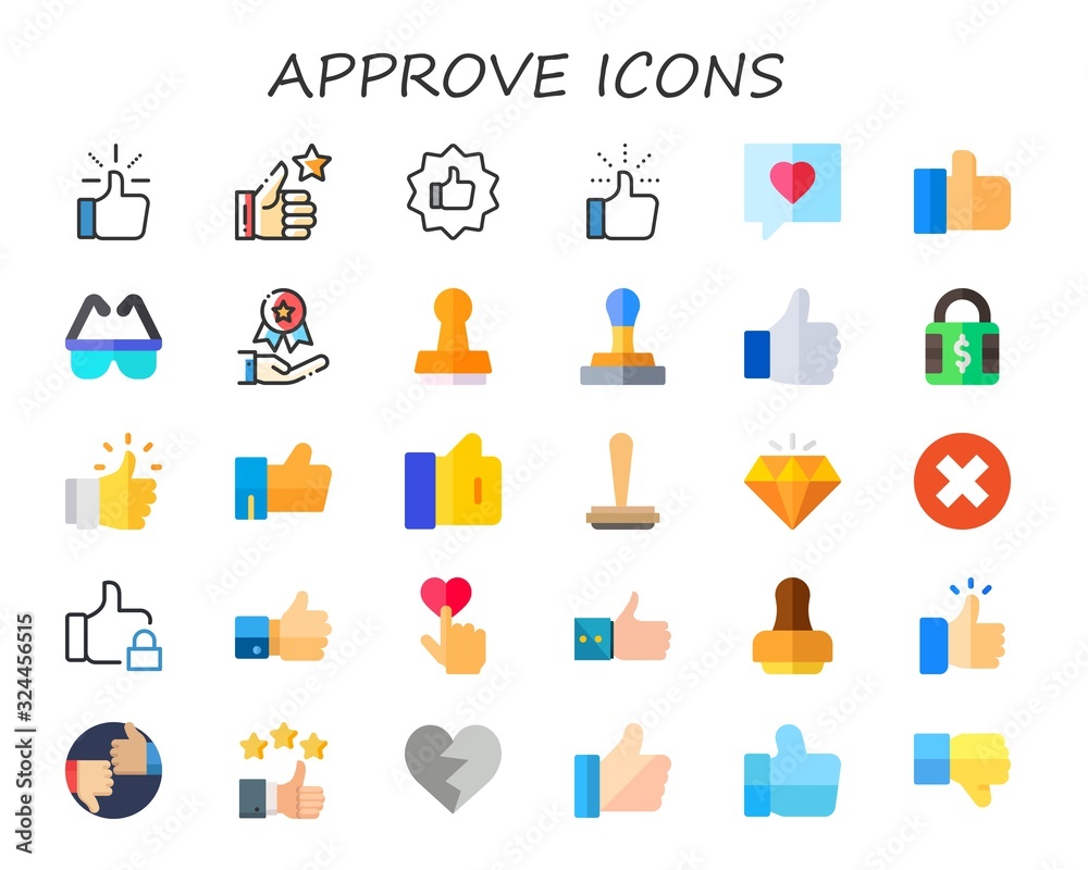 approve icon set