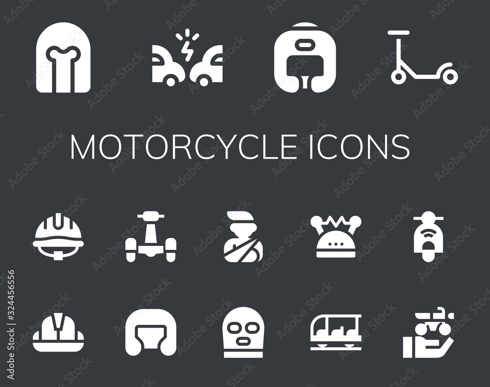 Modern Simple Set of motorcycle Vector filled Icons Modern Simple Set of motorcycle Vector filled Icons