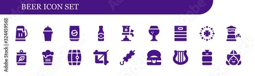 beer icon set