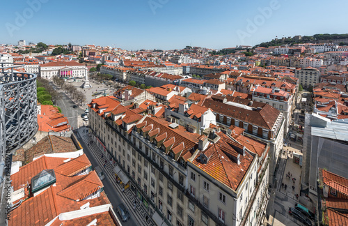 Aerial view on the center of Lisboa