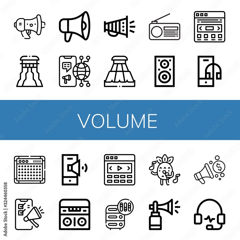 Fototapeta Set of volume icons