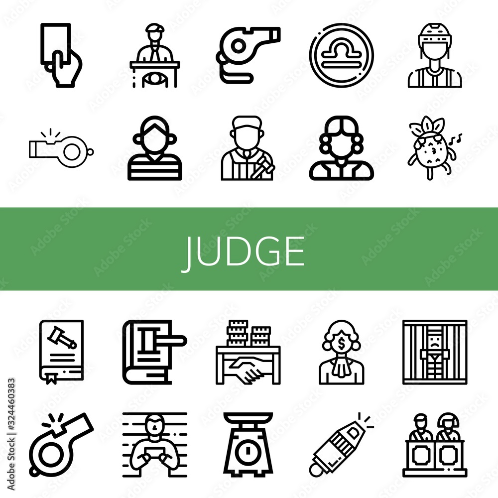 judge icon set