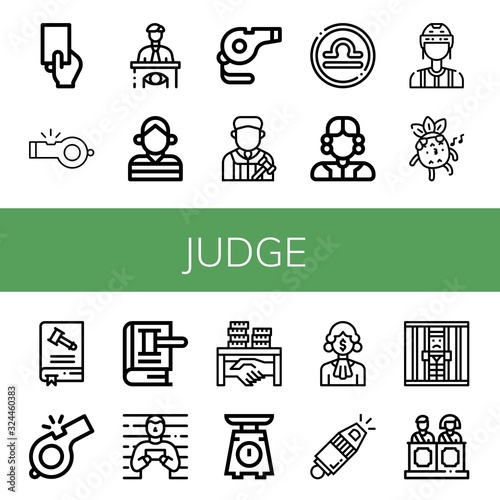 judge icon set