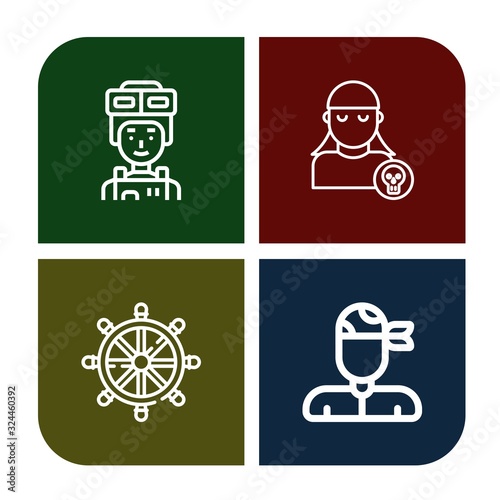 Set of captain icons