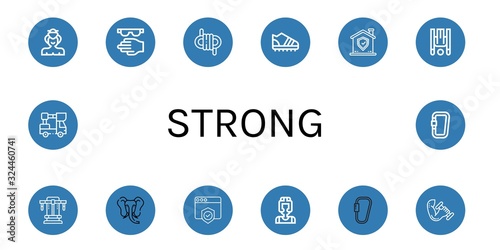 Set of strong icons