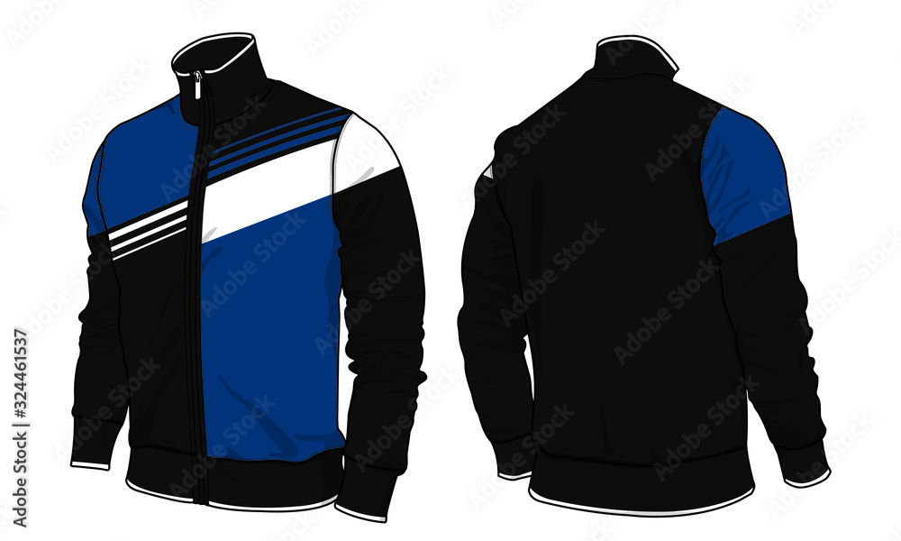 Track jacket varsity template design mockup vector Stock Vector Adobe