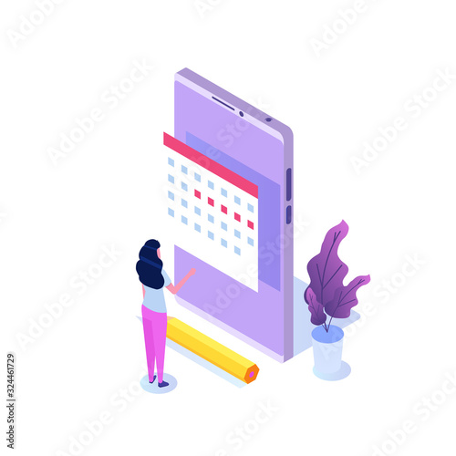 Woman monthly periods,  menstrual cycle calendar. Vector illustration.
