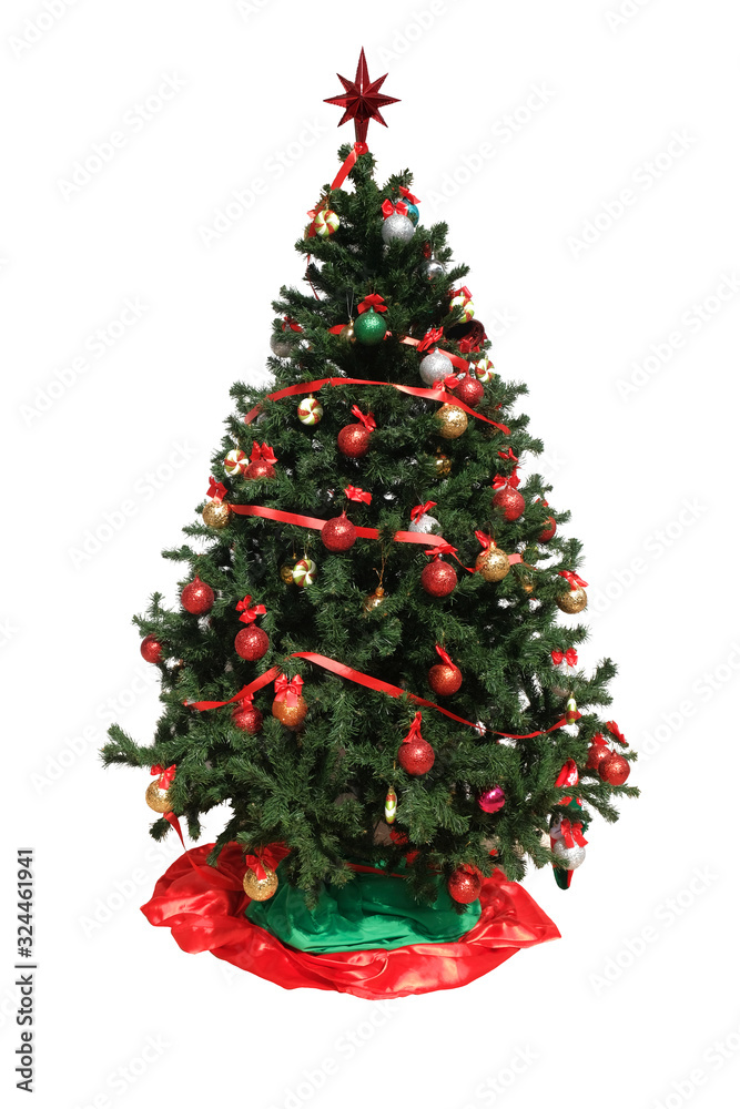 Christmas tree isolated on white background