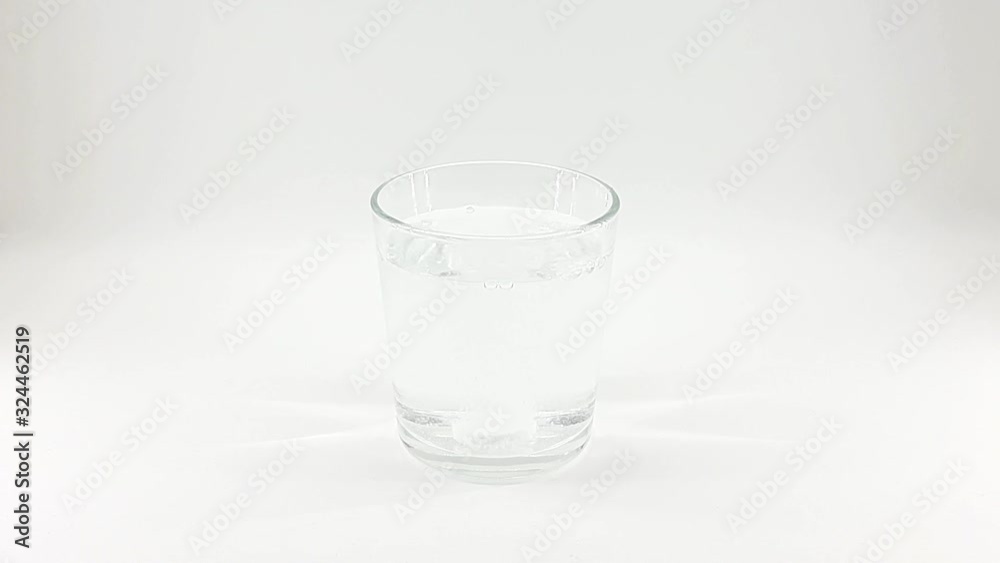 the white tablet dissolves in water the white tablet dissolves in water