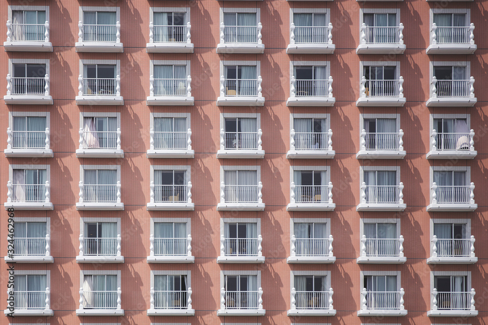 pattern of window with shadow lays on to the right side