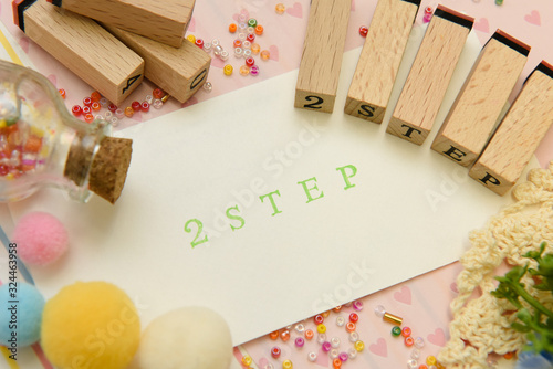 2step　アルファベット　テキスト　文字　英字　単語　スタンプ　素材　alphabet letter word text stamp