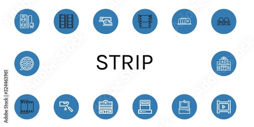 strip icon set
