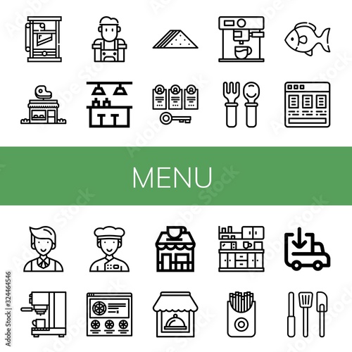 Set of menu icons