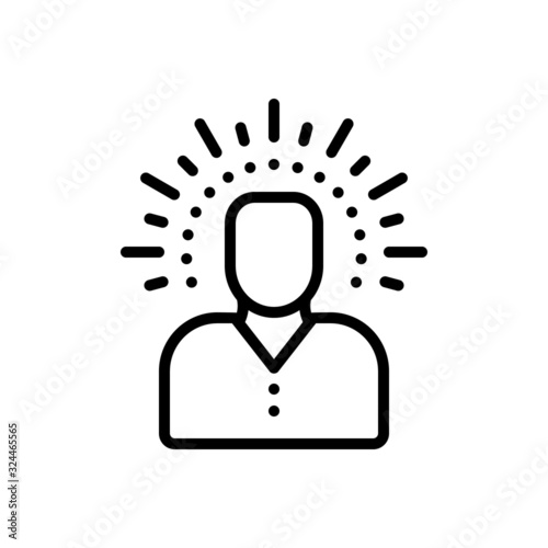 Black line icon for relax rest 