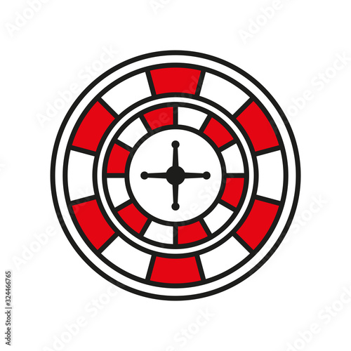 Roulette casino icon vector design templates