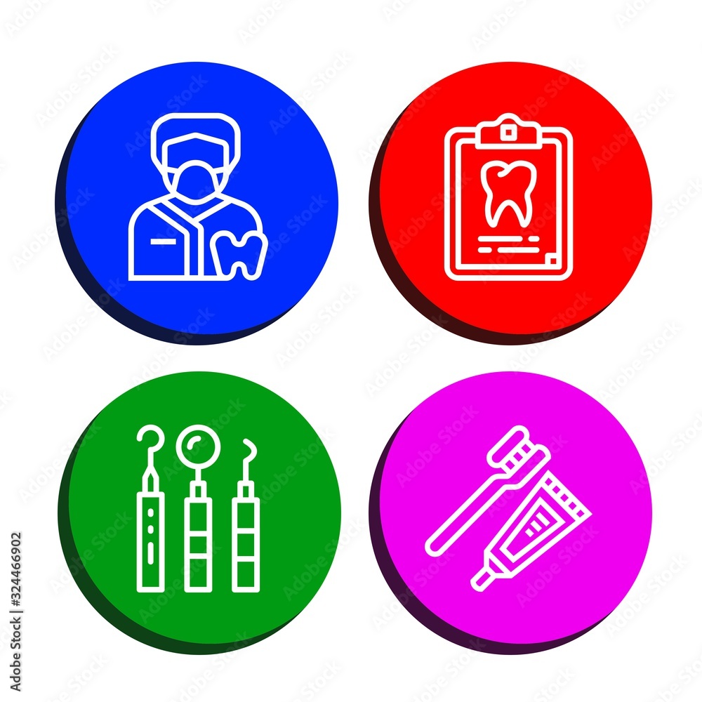 dental icon set dental icon set