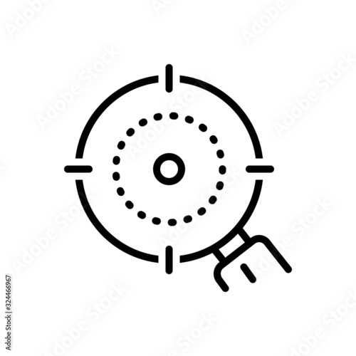 Black line icon for detect 