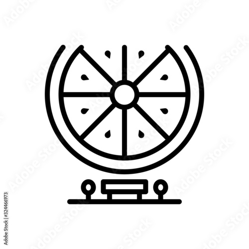 Black line icon for enormous 