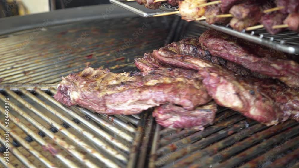 ribs are grilled. delicious food ribs are grilled. delicious food
