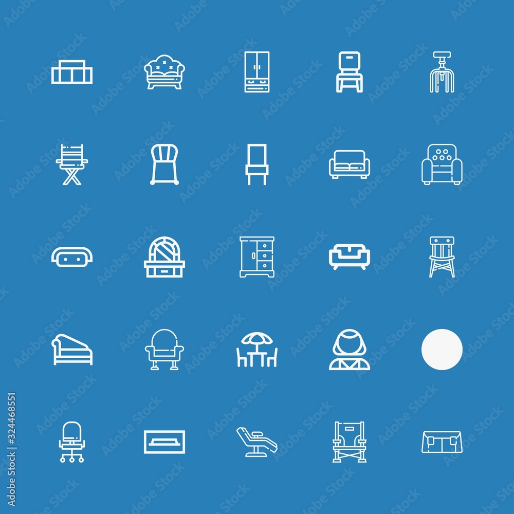 Editable 25 couch icons for web and mobile Editable 25 couch icons for web and mobile