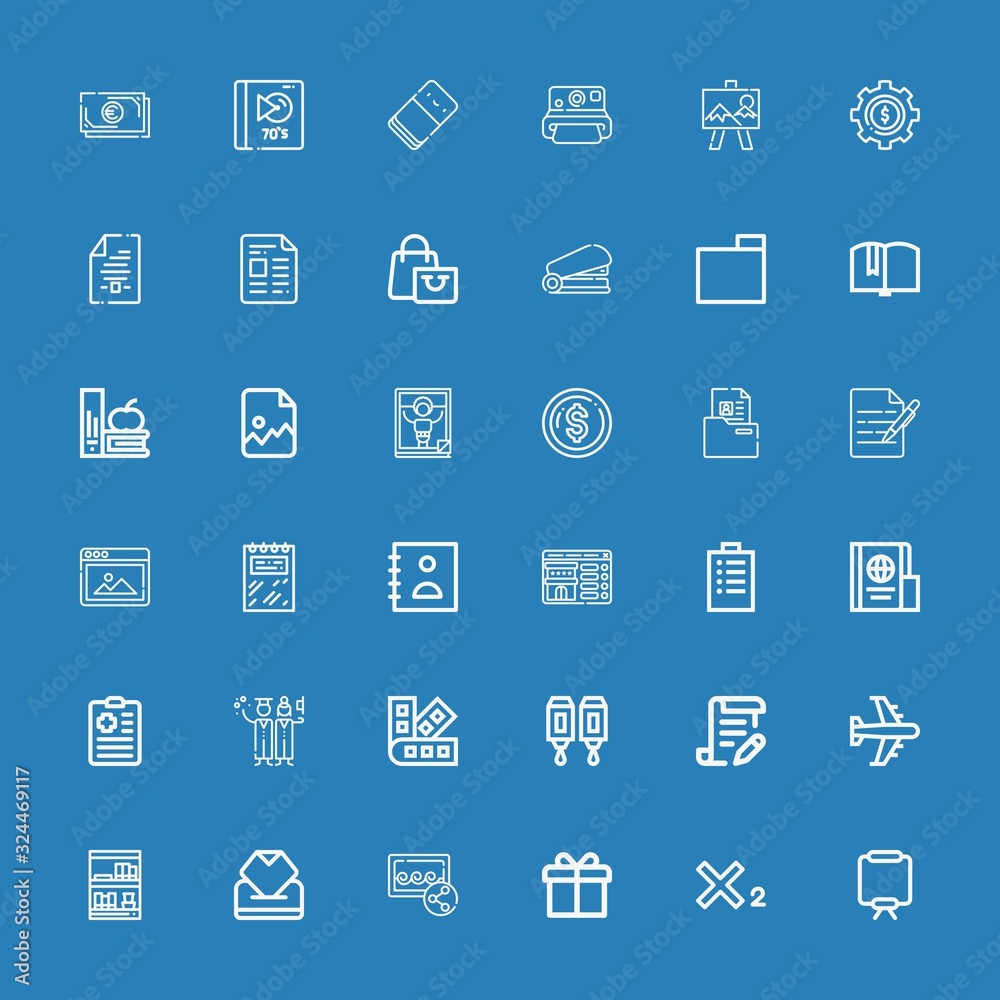 Editable 36 paper icons for web and mobile Editable 36 paper icons for web and mobile