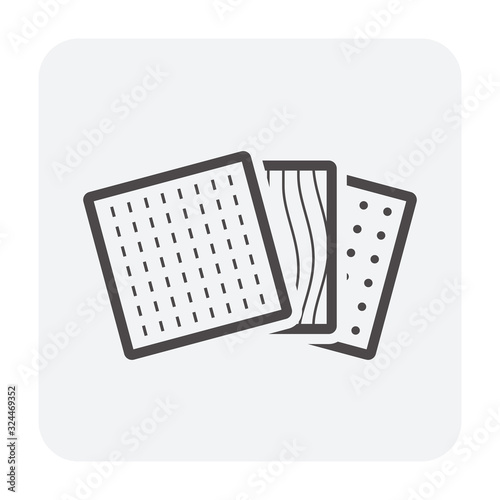 Sample icon or catalogue of architecture decoration material i.e. tile, pvc, vinyl and wallpaper etc.  For choose or selection cocept with many patern, texture, style and color for home and building.