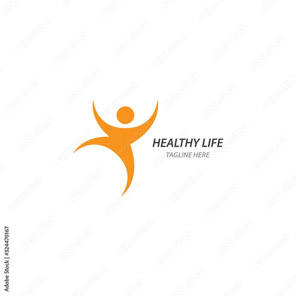 Healthy Life people Logo Healthy Life people Logo