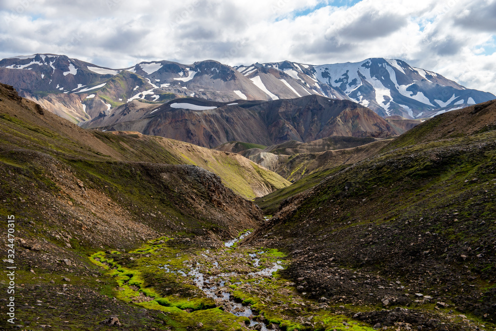Volcanic mountains of Landmannalaugar in Fjallabak Nature Reserve. Iceland Volcanic mountains of Landmannalaugar in Fjallabak Nature Reserve. Iceland