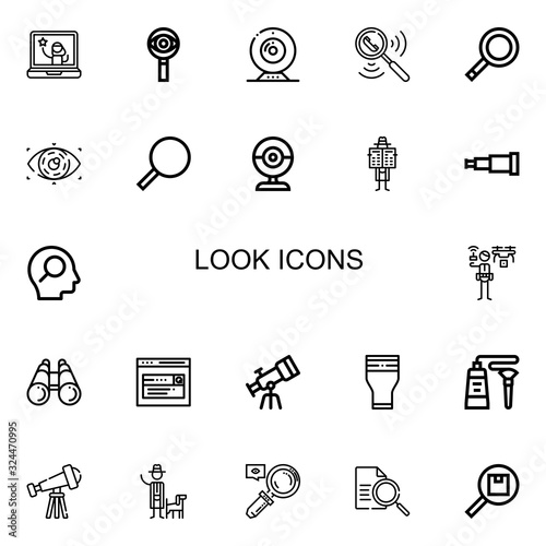Editable 22 look icons for web and mobile