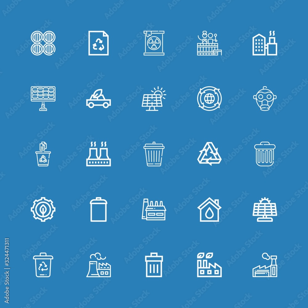 Editable 25 pollution icons for web and mobile Editable 25 pollution icons for web and mobile