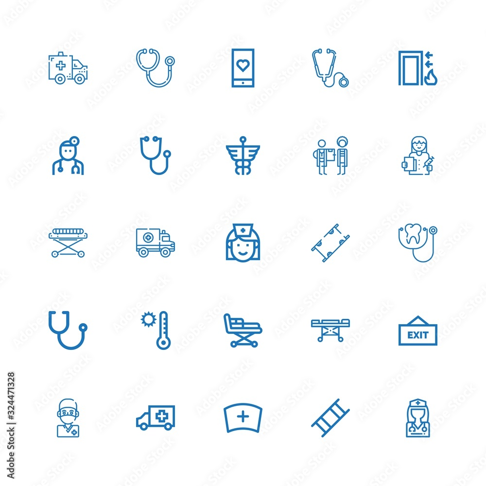 Editable 25 medic icons for web and mobile Editable 25 medic icons for web and mobile
