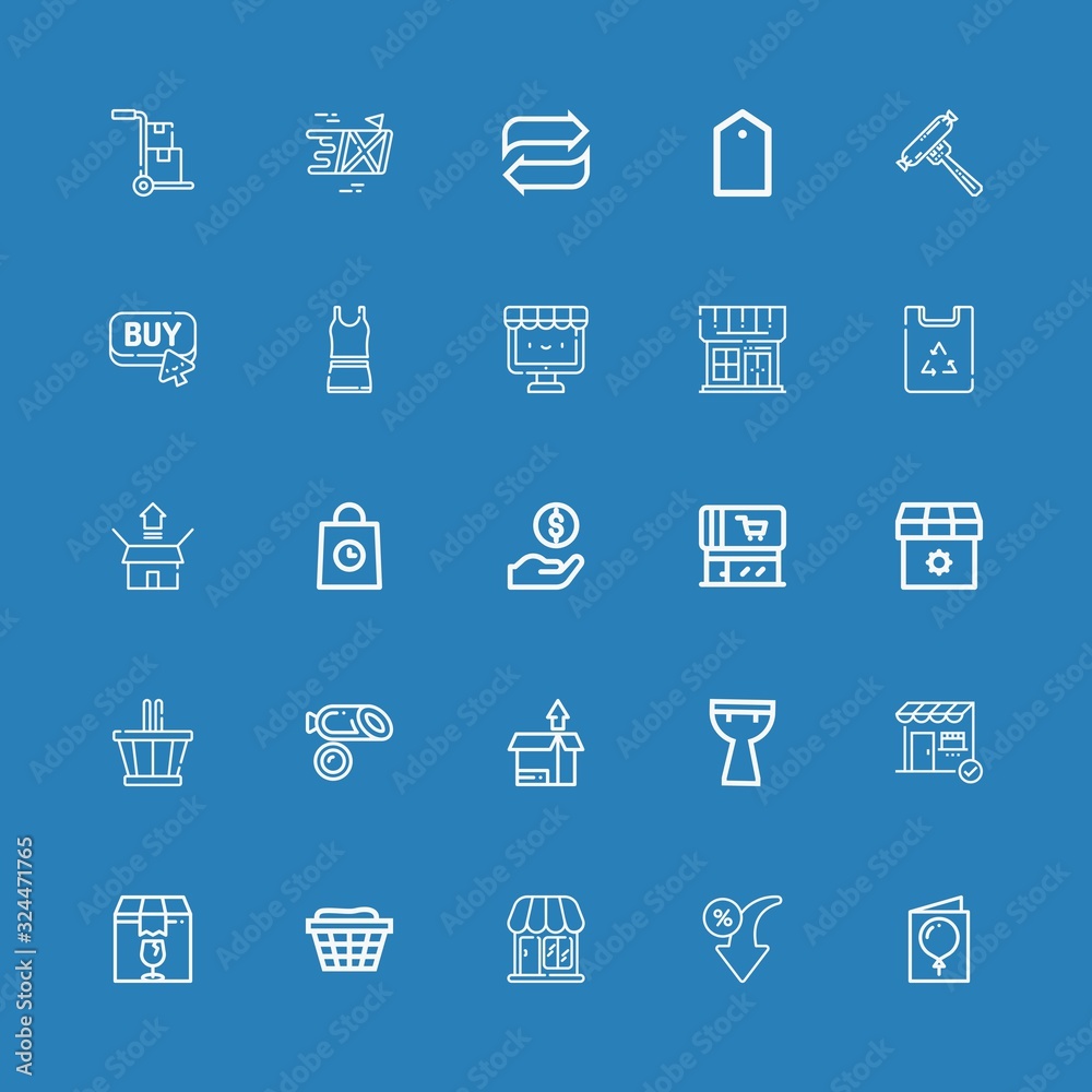 Editable 25 shop icons for web and mobile Editable 25 shop icons for web and mobile