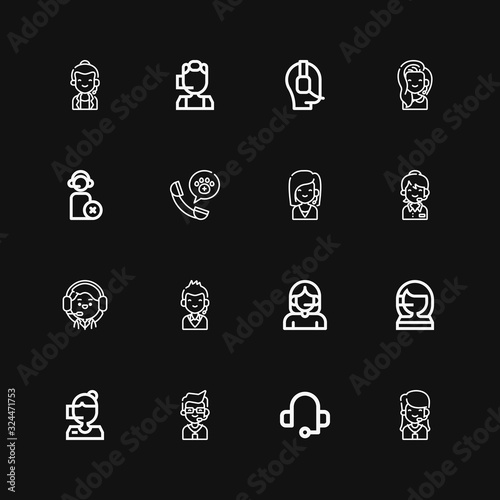 Editable 16 helpline icons for web and mobile