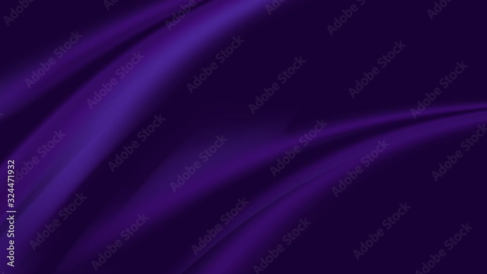 Animated purple wavy silk fabric background